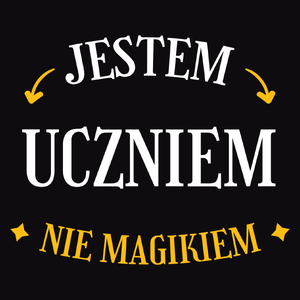 Jestem Uczniem Nie Magikiem - Męska Koszulka Czarna