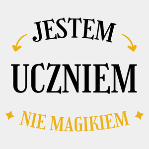 Jestem Uczniem Nie Magikiem - Męska Koszulka Biała