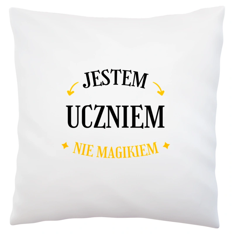 Jestem Uczniem Nie Magikiem - Poduszka Biała