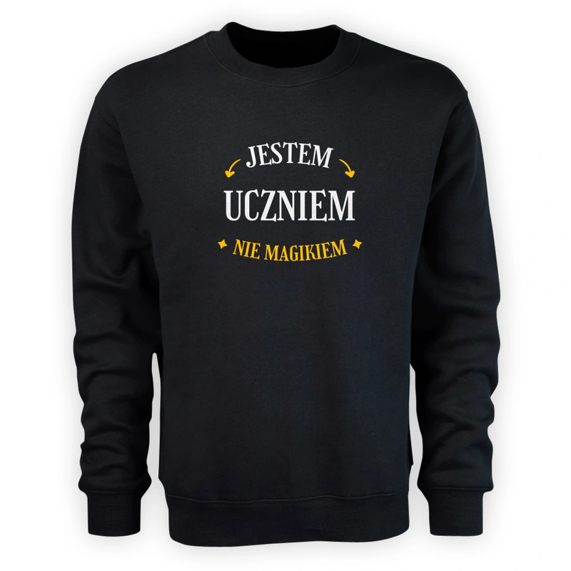 Jestem Uczniem Nie Magikiem - Męska Bluza Czarna