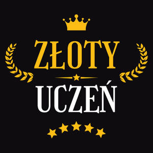 Złoty Uczeń - Męska Koszulka Czarna