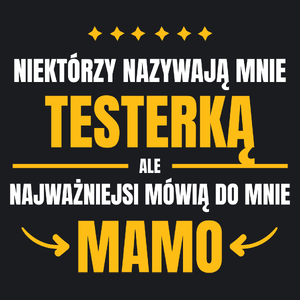 Mama Testerka - Damska Koszulka Czarna