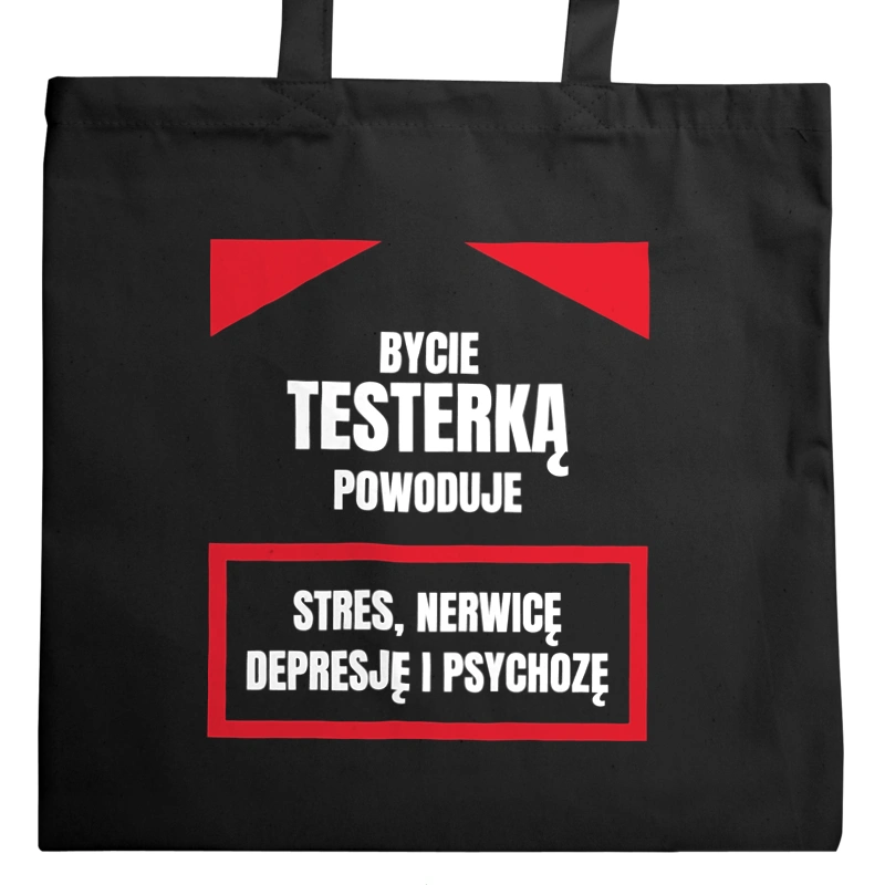 Bycie Testerką - Torba Na Zakupy Czarna