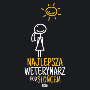 Najlepsza Weterynarz Pod Słońcem - Damska Koszulka Czarna