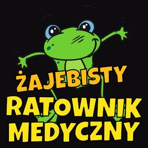 Żajebisty ratownik medyczny - Męska Bluza z kapturem Czarna