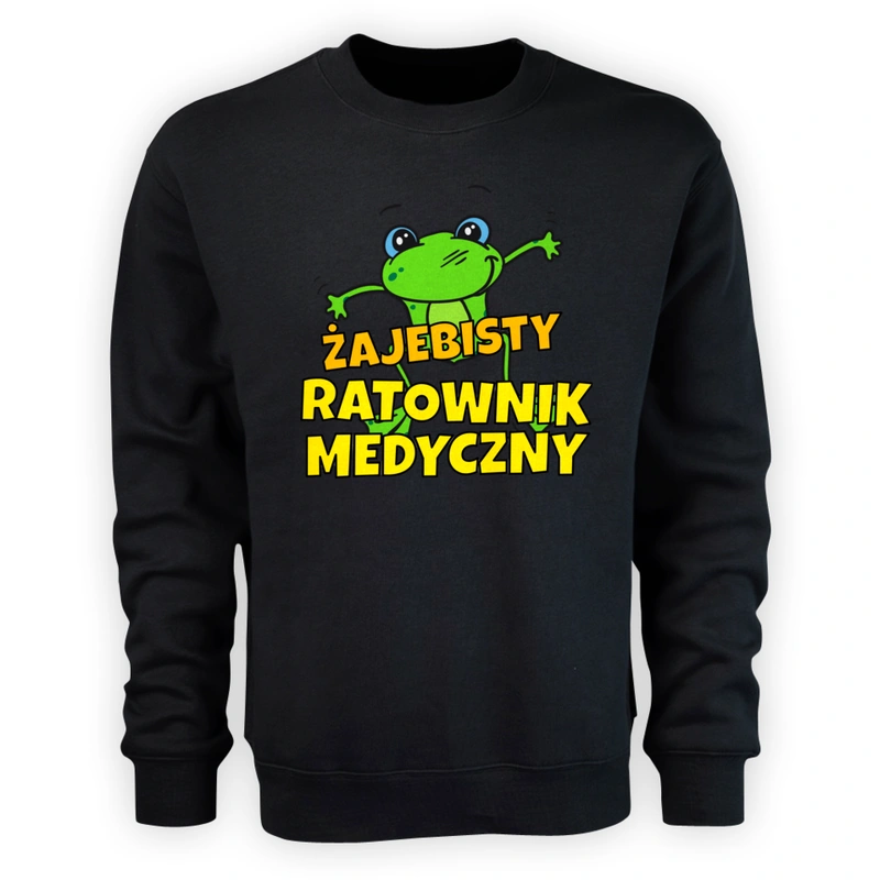 Żajebisty ratownik medyczny - Męska Bluza Czarna