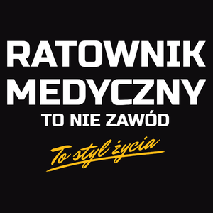 Ratownik Medyczny To Nie Zawód - To Styl Życia - Męska Bluza z kapturem Czarna