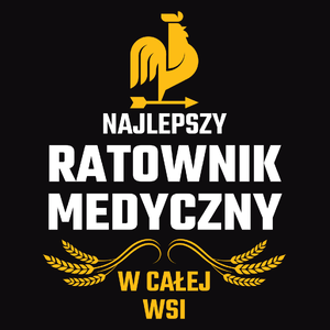 Najlepszy ratownik medyczny w całej wsi - Męska Bluza z kapturem Czarna