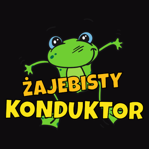 Żajebisty Konduktor - Męska Bluza z kapturem Czarna