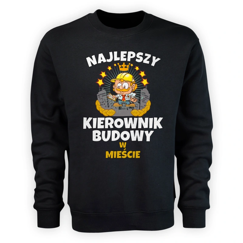 Najlepszy Kierownik Budowy W Mieście - Męska Bluza Czarna