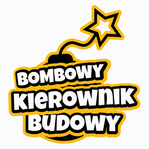 Bombowy Kierownik Budowy - Poduszka Biała