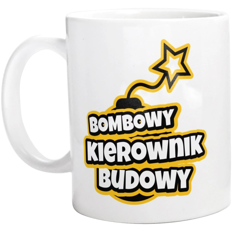 Bombowy Kierownik Budowy - Kubek Biały