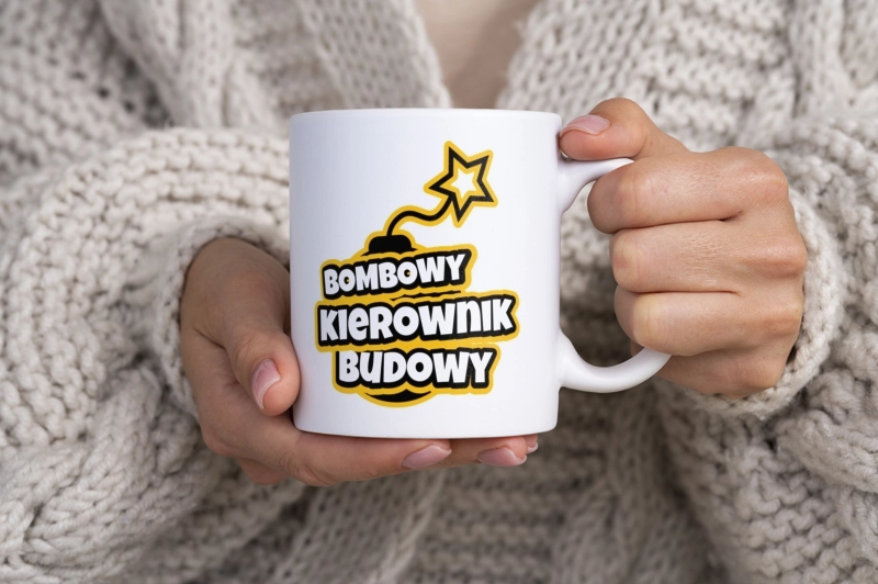 Bombowy Kierownik Budowy - Kubek Biały