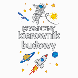 Kosmiczny Kierownik Budowy - Poduszka Biała