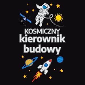 Kosmiczny Kierownik Budowy - Męska Bluza z kapturem Czarna