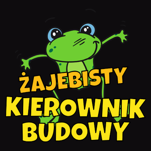 Żajebisty kierownik budowy - Męska Bluza z kapturem Czarna