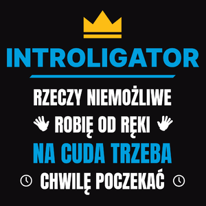 Introligator Rzeczy Niemożliwe Robię Od Ręki - Męska Bluza z kapturem Czarna