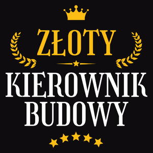 Złoty kierownik budowy - Męska Bluza z kapturem Czarna