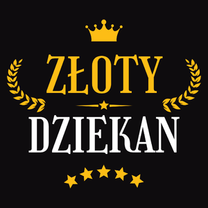 Złoty Dziekan - Męska Bluza z kapturem Czarna