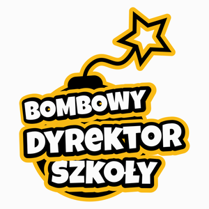 Bombowy Dyrektor Szkoły - Poduszka Biała