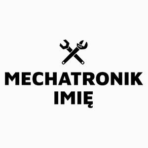 Napis Mechatronik - Poduszka Biała