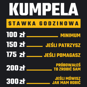 stawka godzinowa kumpela - Damska Koszulka Czarna