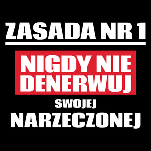 Zasada Nr 1 - Nigdy Nie Denerwuj Swojej Narzeczonej - Torba Na Zakupy Czarna