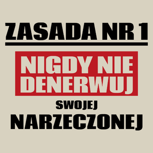 Zasada Nr 1 - Nigdy Nie Denerwuj Swojej Narzeczonej - Torba Na Zakupy Natural