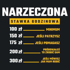 stawka godzinowa narzeczona - Damska Koszulka Czarna