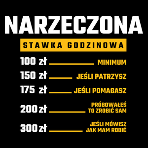 stawka godzinowa narzeczona - Torba Na Zakupy Czarna