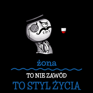 Żona To Nie Zawód, To Styl Życia - Torba Na Zakupy Czarna