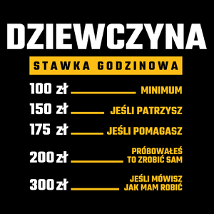 stawka godzinowa dziewczyna - Torba Na Zakupy Czarna