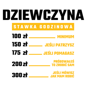 stawka godzinowa dziewczyna - Kubek Biały