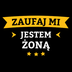 Zaufaj Mi Jestem Żoną - Torba Na Zakupy Czarna