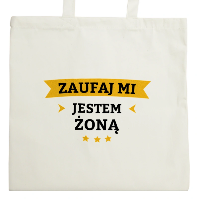 Zaufaj Mi Jestem Żoną - Torba Na Zakupy Natural