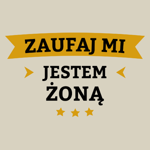 Zaufaj Mi Jestem Żoną - Torba Na Zakupy Natural