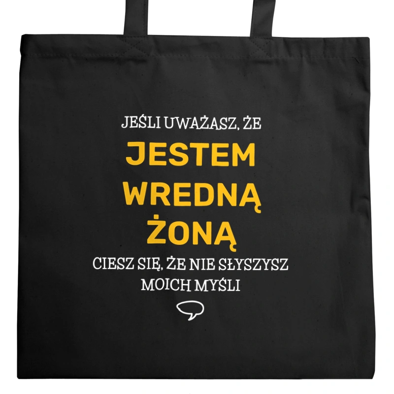 Wredna Żona - Torba Na Zakupy Czarna