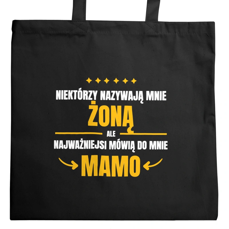 Mama Żona - Torba Na Zakupy Czarna