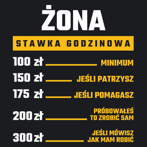 stawka godzinowa żona - Damska Koszulka Czarna