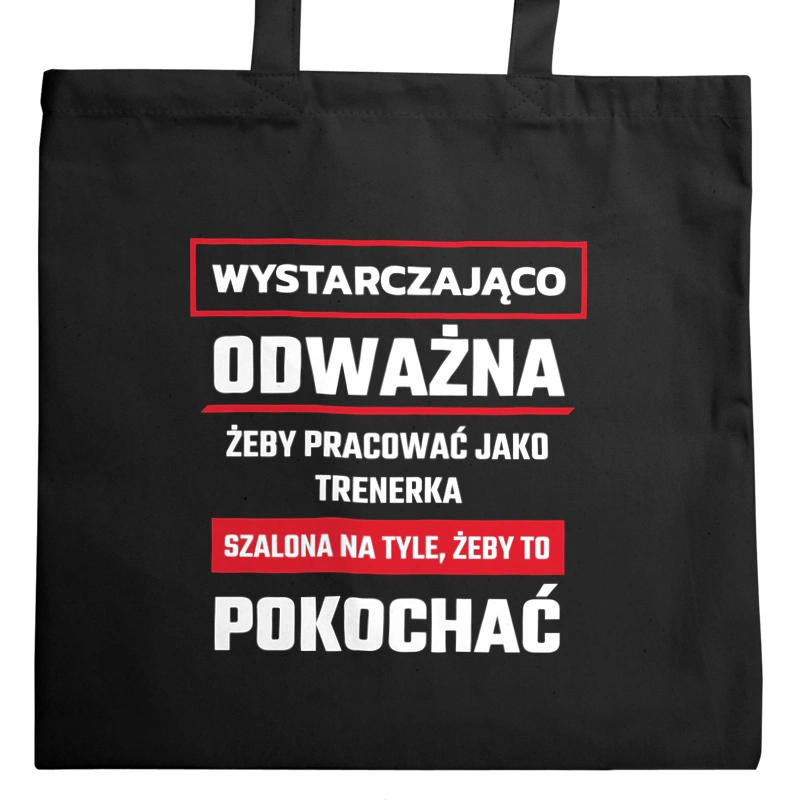 Odważny Szalony Trenerka - Torba Na Zakupy Czarna