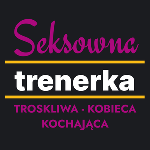 Seksowna Trenerka - Damska Koszulka Czarna