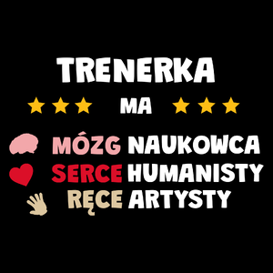 Mózg Serce Ręce Trenerka - Torba Na Zakupy Czarna