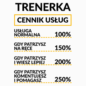 Trenerka - Cennik Usług - Poduszka Biała