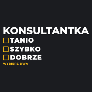 szybko tanio dobrze konsultantka - Damska Koszulka Czarna