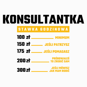 stawka godzinowa konsultantka - Poduszka Biała