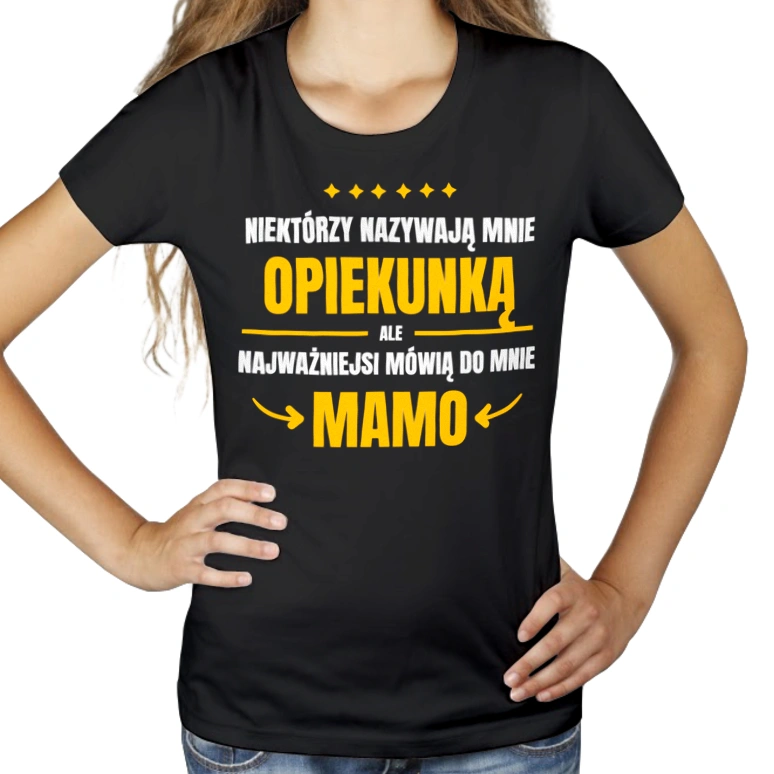 Mama Opiekunka - Damska Koszulka Czarna