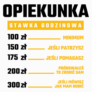 stawka godzinowa opiekunka - Poduszka Biała