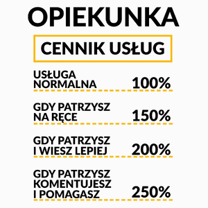 Opiekunka - Cennik Usług - Poduszka Biała