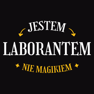 Jestem Laborantem Nie Magikiem - Męska Bluza z kapturem Czarna