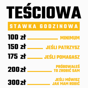 stawka godzinowa teściowa - Poduszka Biała